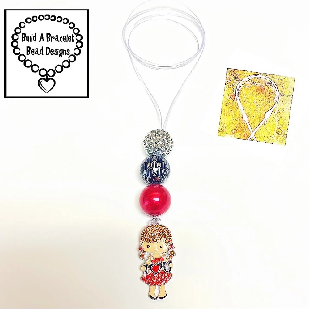 I ❤️ You Girl Dangle Drop Adjustable Necklace